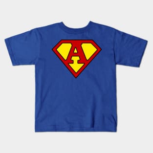 Superhero Symbol Letter A Kids T-Shirt